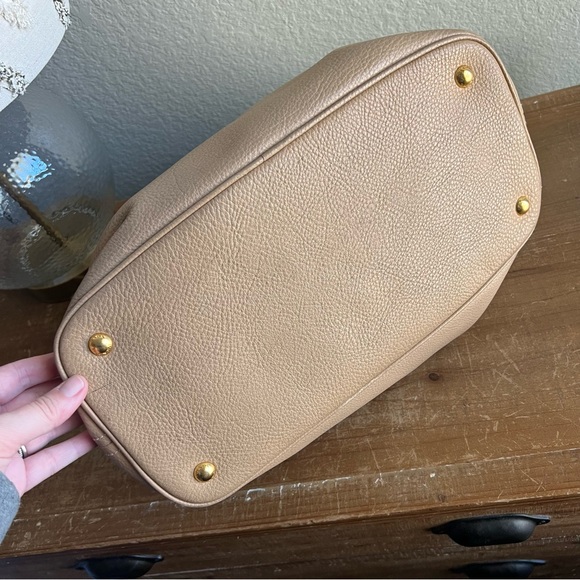 PRADA Beige Leather Hobo Shoulder Bag - Picture 13 of 14